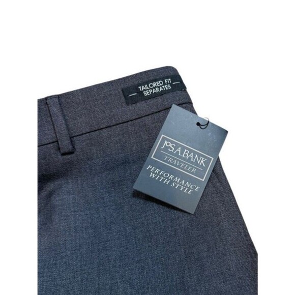 Jos A Bank Suit Separate Dress Pant Trousers Unhemmed Mens Size 38 Gray Unhemmed - Picture 5 of 8